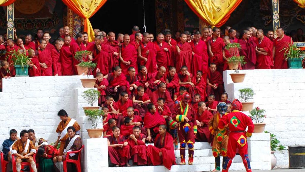 monks-bhutan